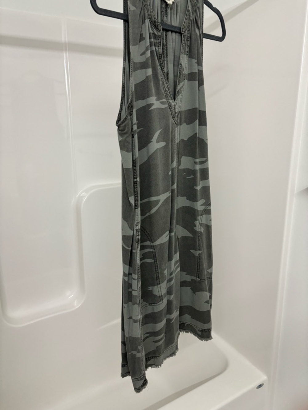 Splendid Taupe & Light Gray Camo Print Mini Dress - Picture 9 of 11